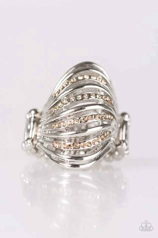 Paparazzi Jewelry Rings Paparazzi Ring Ride The Waves Brown