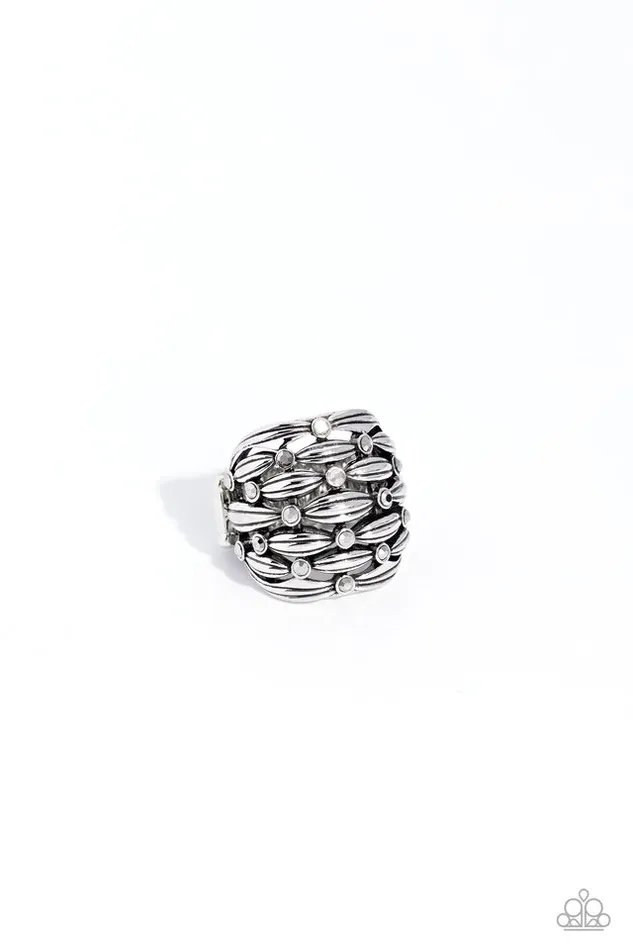 Paparazzi Jewelry Rings Paparazzi Ring Steadfast Stack Silver Paparazzi Jewelry Rings Paparazzi Ring Steadfast Stack Silver