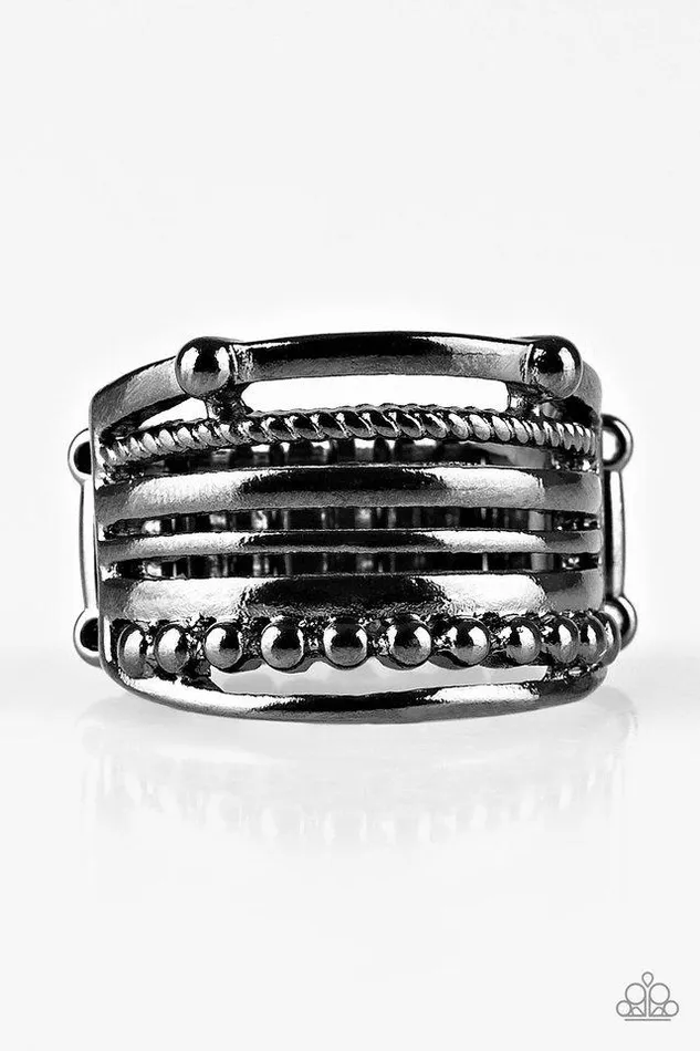 Paparazzi Jewelry Rings Paparazzi Ring The STEEL Of Night Black