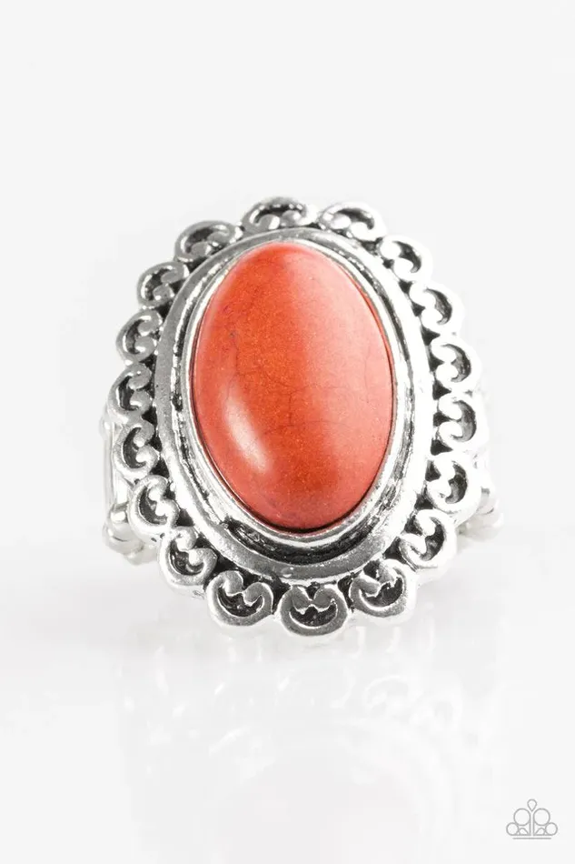 Paparazzi Jewelry Rings Paparazzi Ring Western Wayfarer Orange