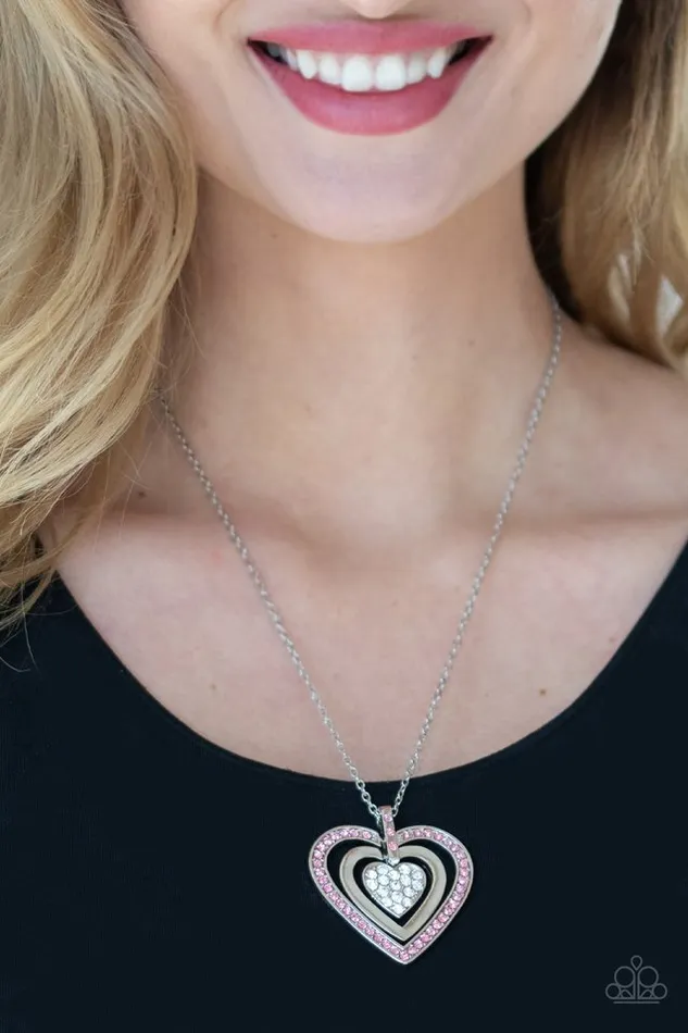 Paparazzi Necklace Bless Your Heart Pink Paparazzi Jewelry Necklaces