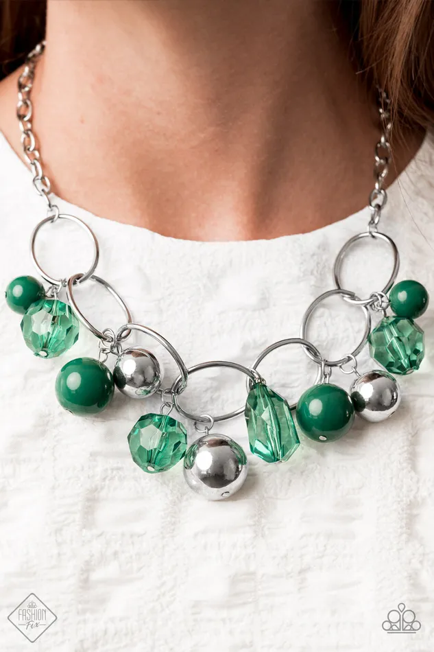 Paparazzi Necklace Cosmic Getaway Green Fashion Fix Sept 2020 Paparazzi Jewelry Necklaces