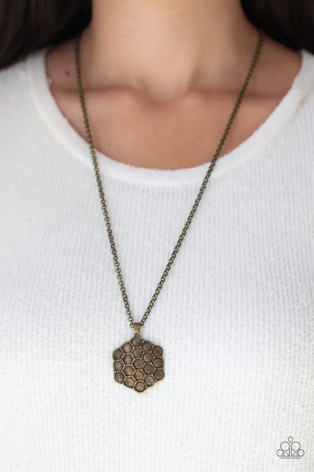 Paparazzi Necklace East Coast Elixir Brown Paparazzi Jewelry Necklaces