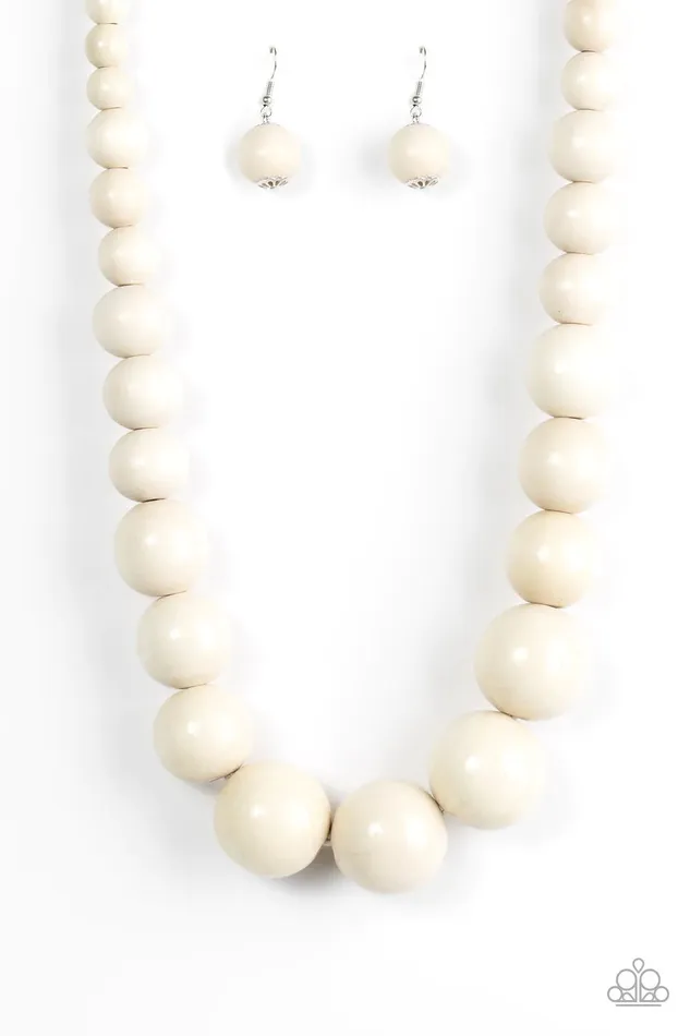 Paparazzi Necklace Effortlessly Everglades White Paparazzi Jewelry Necklaces
