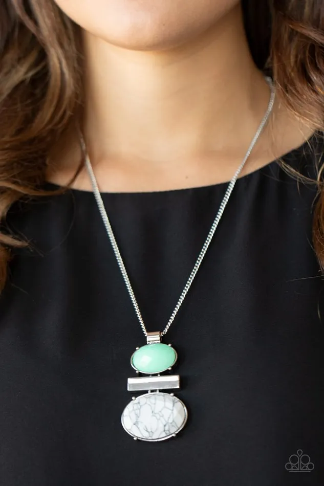 Paparazzi Necklace Finding Balance Green Paparazzi Jewelry Necklaces