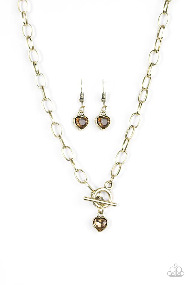 Paparazzi Necklace Let Your Heart Shine Brass Paparazzi Jewelry Necklaces