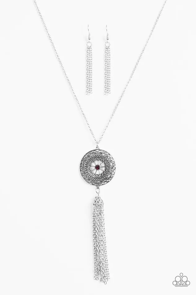 Paparazzi Necklace Noble Navigator Purple Paparazzi Jewelry Necklaces
