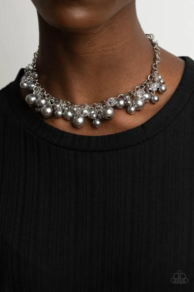 Paparazzi Necklace Positively PEARLescent Silver Paparazzi Jewelry Necklaces