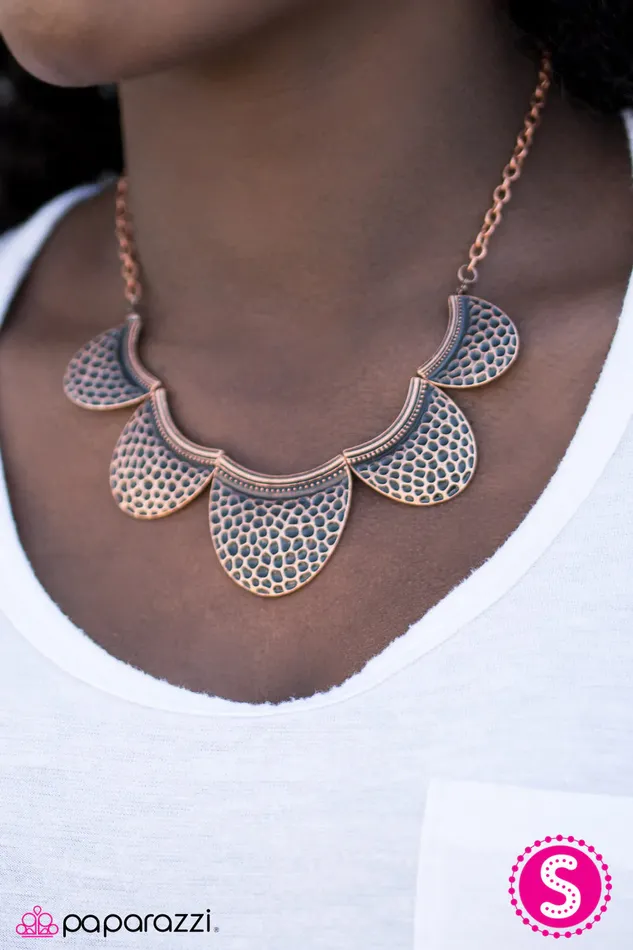 Paparazzi Necklace Prehistoric Princess Copper Paparazzi Jewelry Necklaces