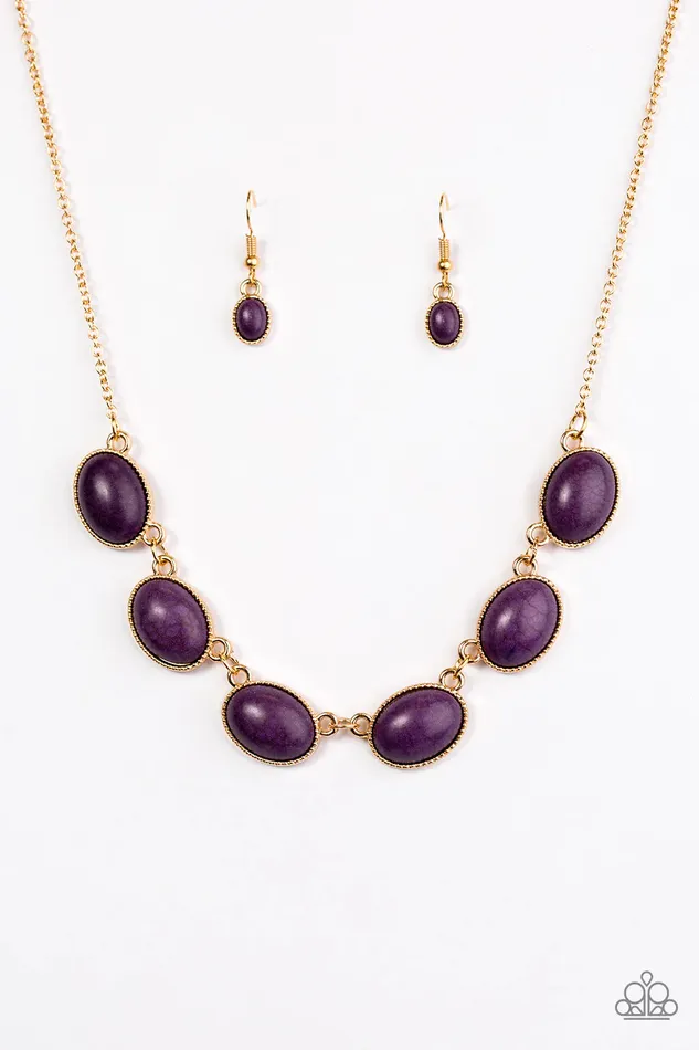 Paparazzi Necklace River Song Purple Paparazzi Jewelry Necklaces