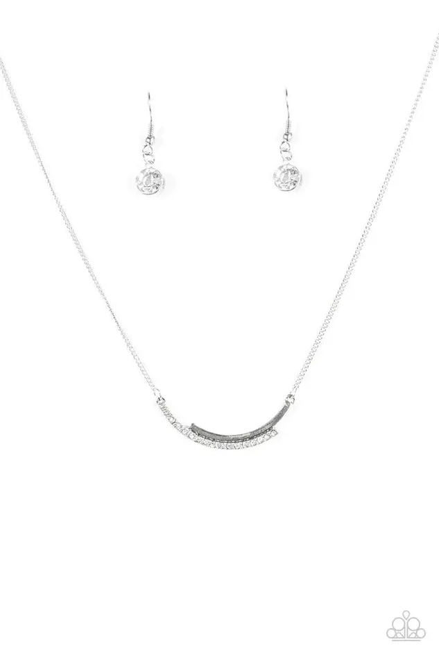 Paparazzi Necklace SHIMMER Of Hope White Paparazzi Jewelry Necklaces