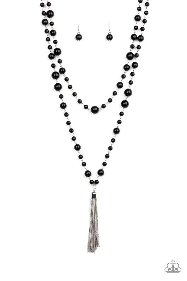 Paparazzi Necklace Social Hour Black Paparazzi Jewelry Necklaces