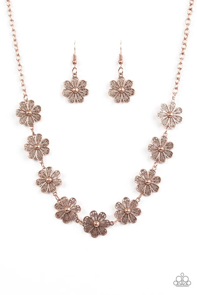 Paparazzi Necklace Spring Beauty Copper Paparazzi Jewelry Necklaces