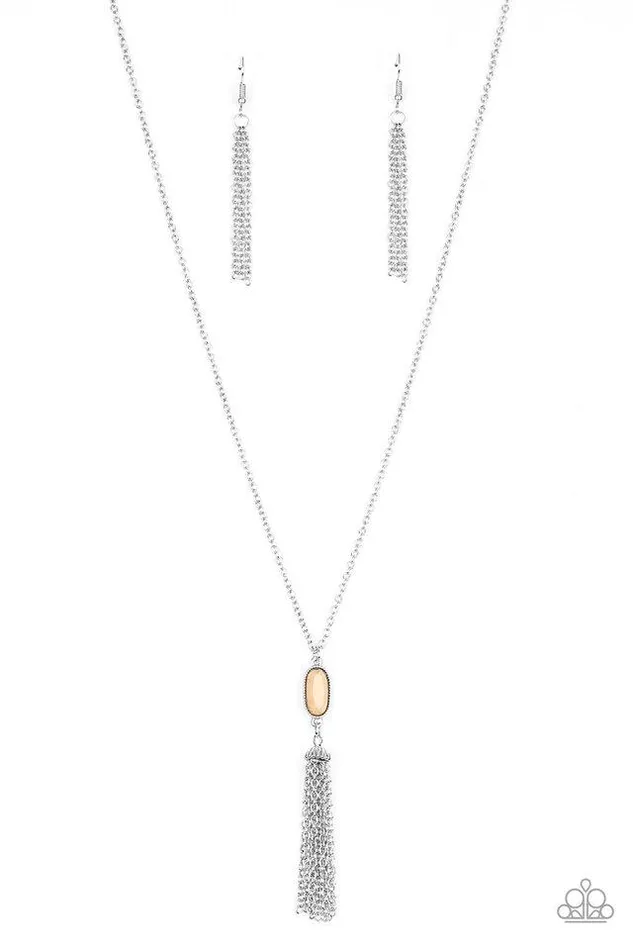 Paparazzi Necklace Tassel Tease Brown Paparazzi Jewelry Necklaces