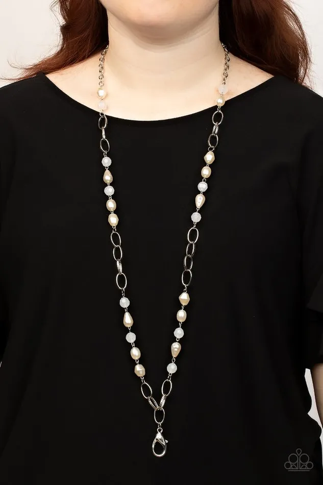 Paparazzi Necklace Tea Party Tango White Paparazzi Jewelry Necklaces