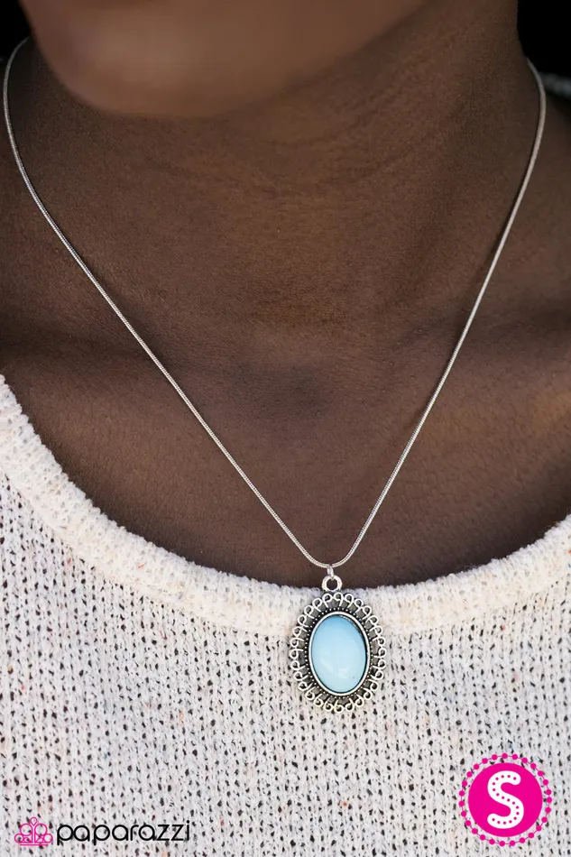 Paparazzi Necklace Western Plains Blue Paparazzi Jewelry Necklaces