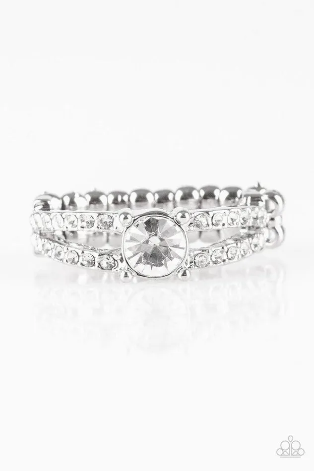 Paparazzi Ring Dream Sparkle White Paparazzi Jewelry Rings