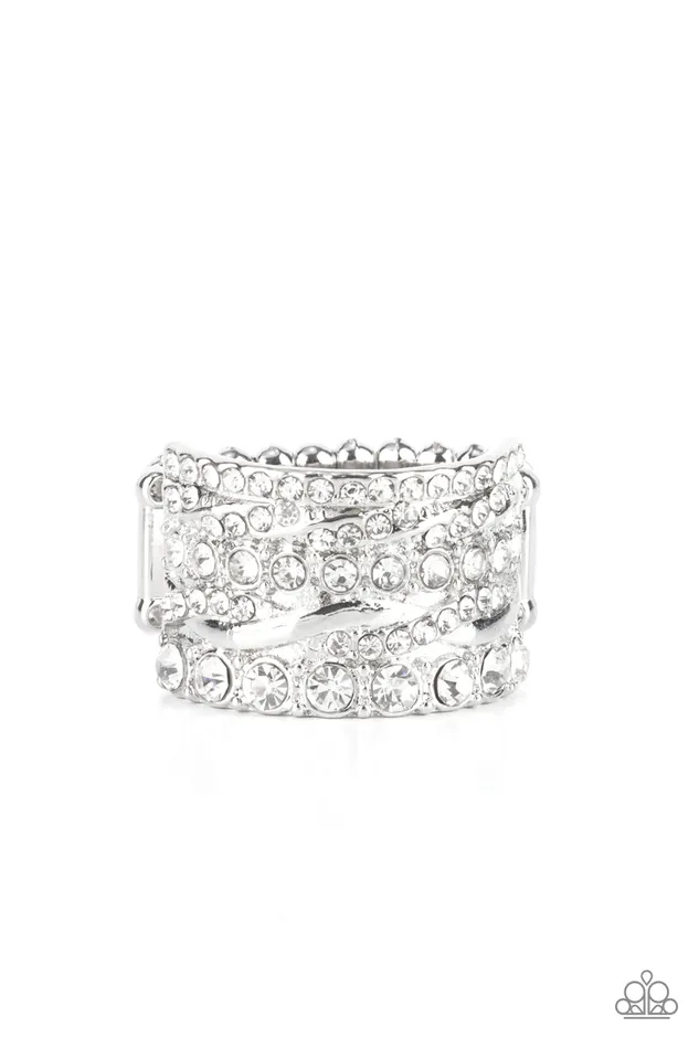 Paparazzi Ring Exclusive Elegance White Paparazzi Jewelry Rings