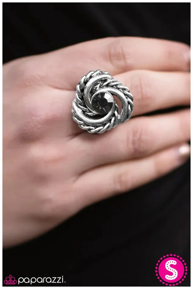 Paparazzi Ring Eye Of The Hurricane Silver Paparazzi Jewelry Rings