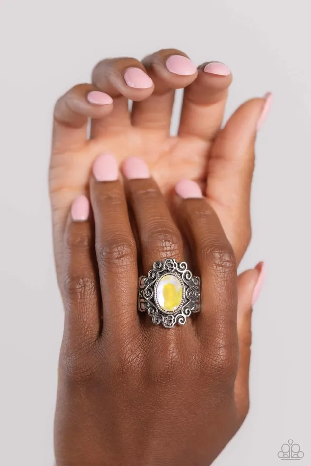 Paparazzi Ring Fairytale Fanatic Yellow Paparazzi Jewelry Rings