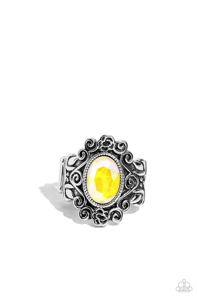 Paparazzi Ring Fairytale Fanatic Yellow Paparazzi Jewelry Rings Paparazzi Ring Fairytale Fanatic Yellow Paparazzi Jewelry Rings