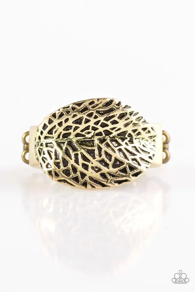 Paparazzi Ring Never LEAF Me Brass Paparazzi Jewelry Rings