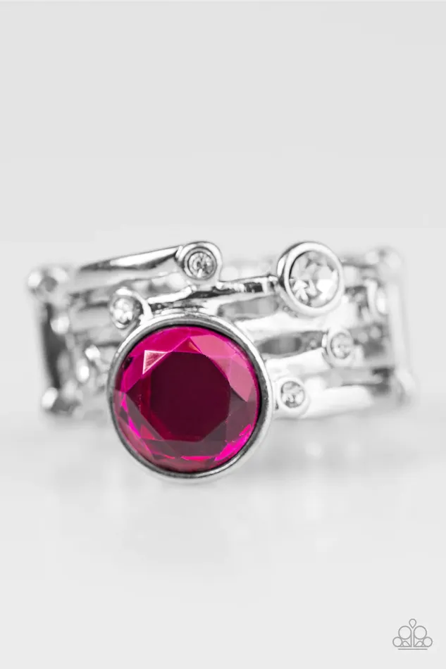 Paparazzi Ring Pardon My Sparkle Pink Paparazzi Jewelry Rings