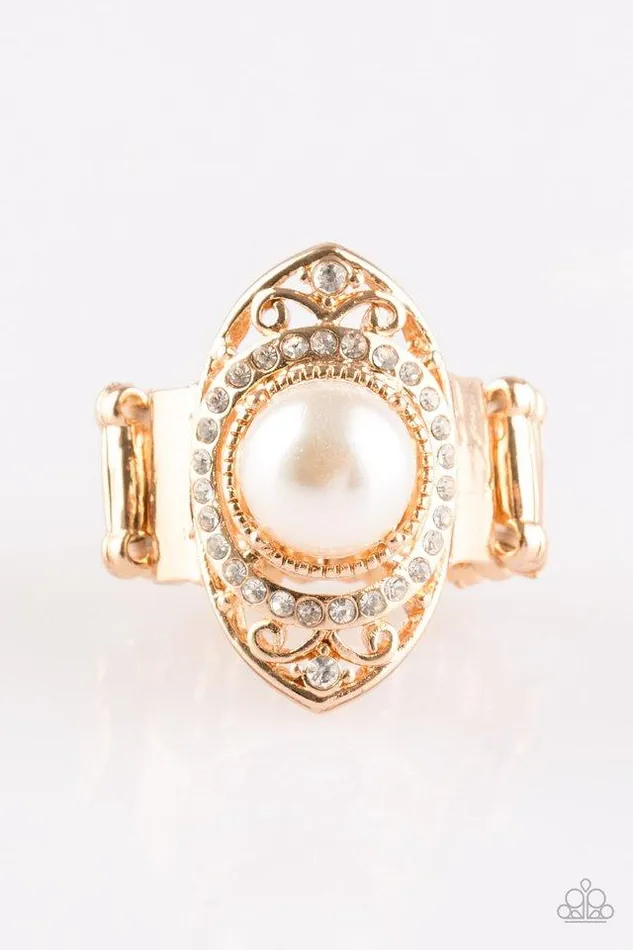Paparazzi Ring Pearl Posh Gold Paparazzi Jewelry Rings