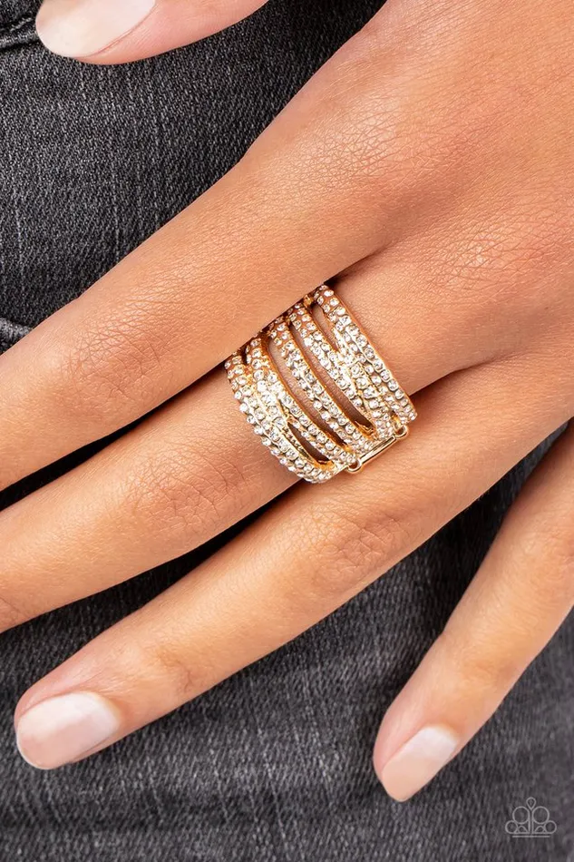 Rings Paparazzi Jewelry Paparazzi Ring KnockOut Opulence Gold