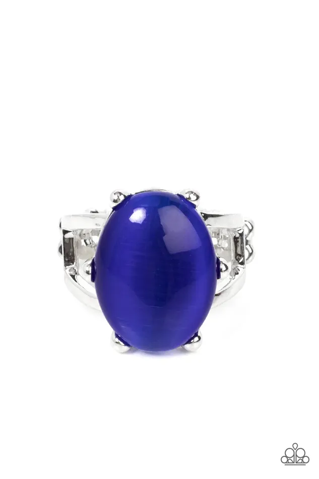 Rings Paparazzi Ring Enchantingly Everglades Blue Paparazzi Jewelry