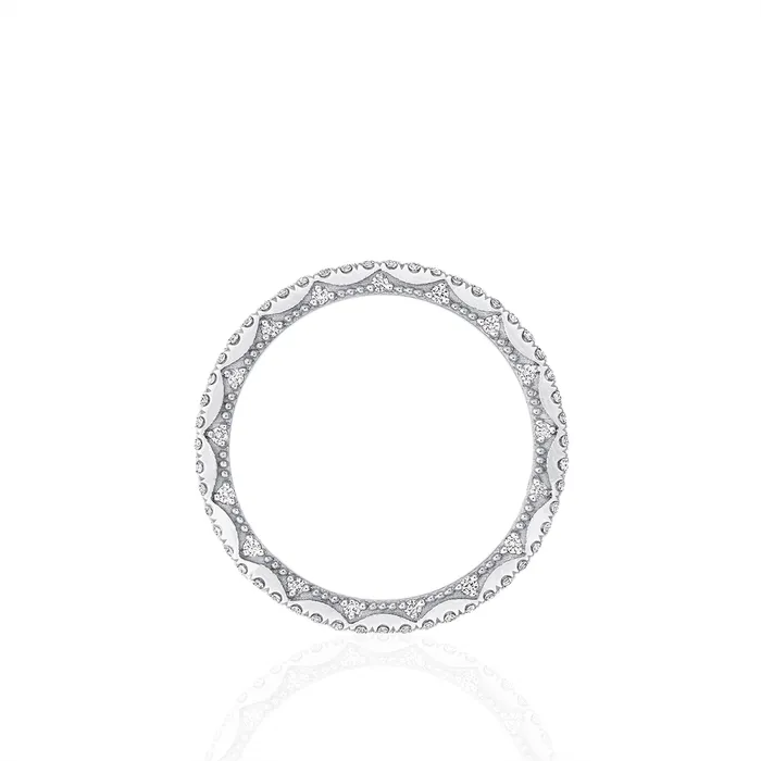 Rings Tacori Tacori Coastal Crescent 14K White Gold Diamond Eternity Band