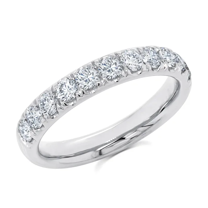 Rings Wedding Bands 14K White Gold Diamond Band