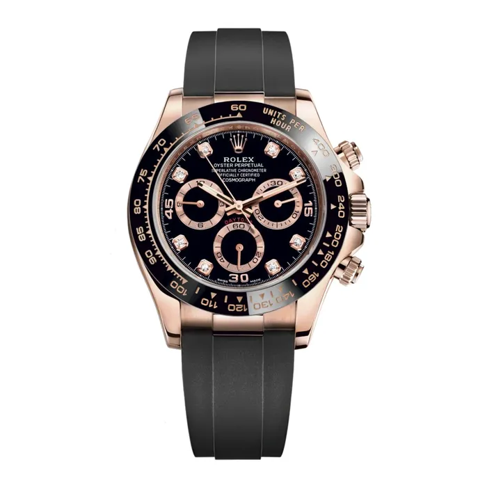 Rolex Bracelets Rolex Cosmograph Daytona 40mm Ref 116515ln0057 Black Diamond Dial Ceramic Bezel 18K Rose Gold Case Black Oysterflex Bracelet Mens Watch Rolex Bracelets Rolex Cosmograph Daytona 40mm Ref 116515ln0057 Black Diamond Dial Ceramic Bezel 18K Rose Gold Case Black Oysterflex Bracelet Mens Watch