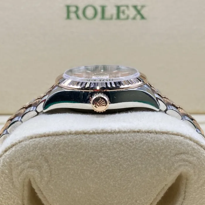 Rolex Bracelets Rolex LadyDatejust 28mm Ref 2791710001 Sundust Stick Dial Two Tone Stainless Steel 18K Rose Gold Jubilee Bracelet Womens Watch