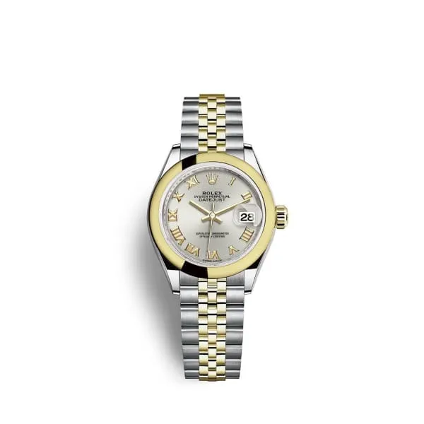 Rolex LadyDatejust 28mm Ref 2791630005 Silver Roman Dial Two Tone Stainless Steel 18K Yellow Gold Jubilee Bracelet Womens Watch Rolex Bracelets Rolex LadyDatejust 28mm Ref 2791630005 Silver Roman Dial Two Tone Stainless Steel 18K Yellow Gold Jubilee Bracelet Womens Watch Rolex Bracelets