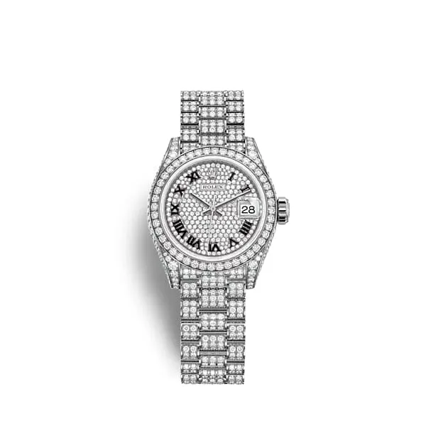 Rolex Lady Datejust 28mm Ref 279459rbr0001 Diamond Pave Dial 18K White Gold President Bracelet Womens Watch Rolex Bracelets Rolex Lady Datejust 28mm Ref 279459rbr0001 Diamond Pave Dial 18K White Gold President Bracelet Womens Watch Rolex Bracelets