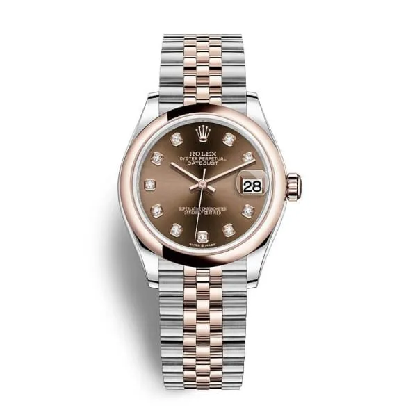 Rolex Rolex Datejust 31mm Ref 2782410028 Chocolate Diamond Dial Two Tone Stainless Steel 18K Rose Gold Jubilee Bracelet Womens Watch Bracelets Rolex Rolex Datejust 31mm Ref 2782410028 Chocolate Diamond Dial Two Tone Stainless Steel 18K Rose Gold Jubilee Bracelet Womens Watch Bracelets