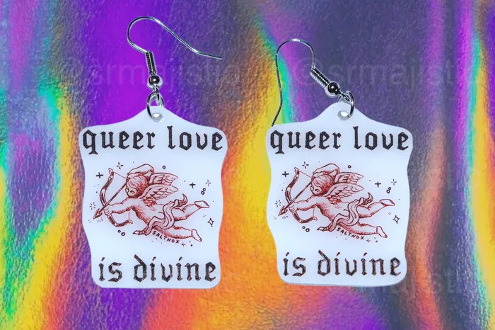Sam Makes Things Earrings Alternative Pride Stylized Handmade Earrings collaboration with saltnox Sam Makes Things Earrings Alternative Pride Stylized Handmade Earrings collaboration with saltnox