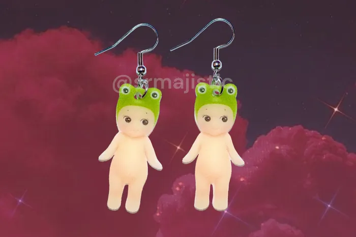 Sonny Angel Frog Cherub Handmade Earrings Sam Makes Things Earrings