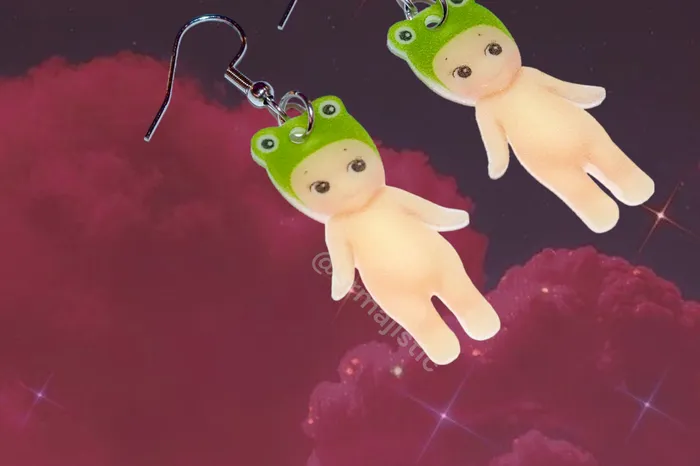 Sonny Angel Frog Cherub Handmade Earrings Sam Makes Things Earrings