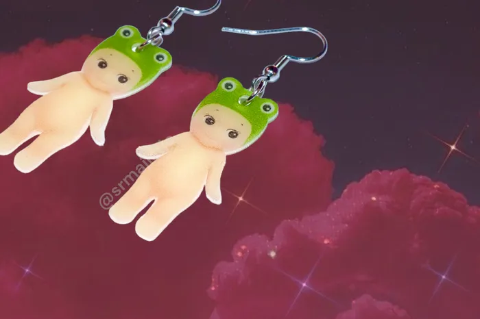 Sonny Angel Frog Cherub Handmade Earrings Sam Makes Things Earrings