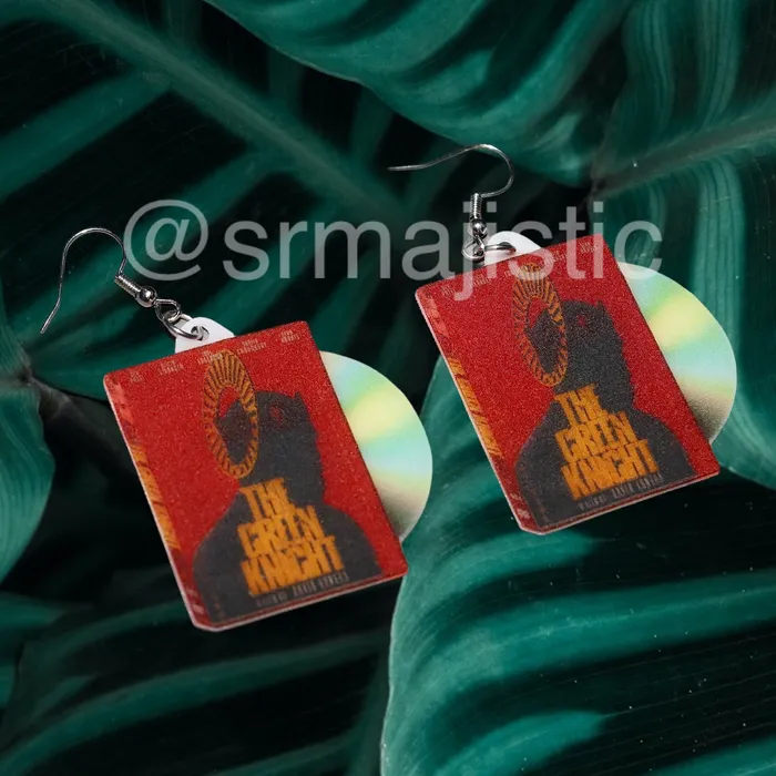 The Green Knight 2021 DVD 2D detailed Handmade Earrings Sam Makes Things Earrings The Green Knight 2021 DVD 2D detailed Handmade Earrings Sam Makes Things Earrings