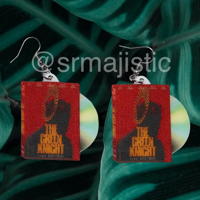 The Green Knight 2021 DVD 2D detailed Handmade Earrings Sam Makes Things Earrings
