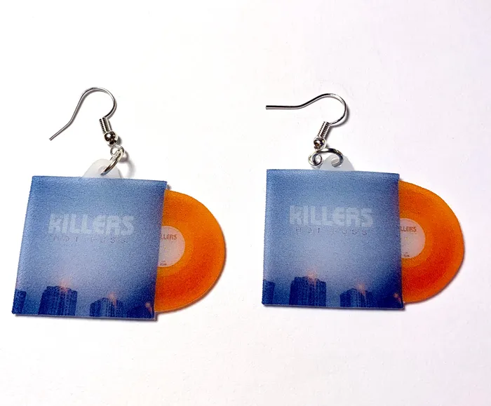 The Killers Hot Fuss Vinyl Album Handmade Earrings Sam Makes Things Earrings
