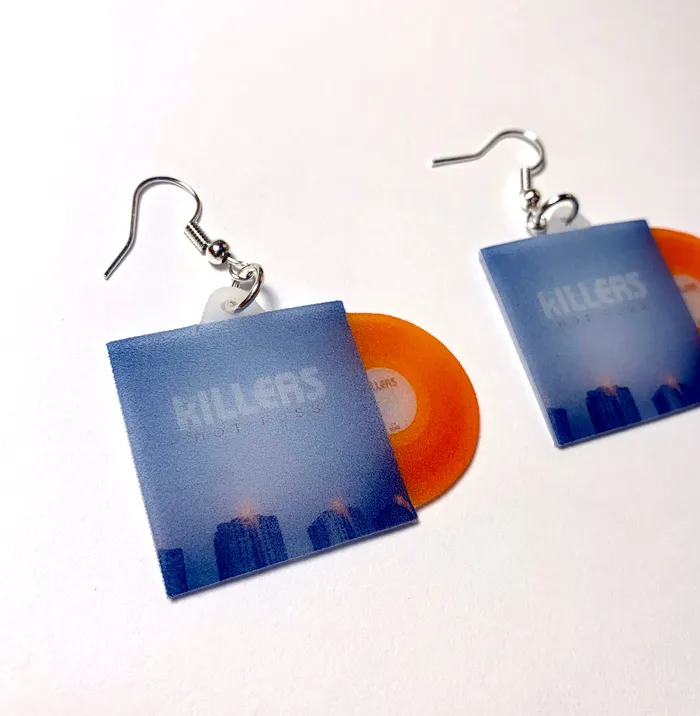 The Killers Hot Fuss Vinyl Album Handmade Earrings Sam Makes Things Earrings