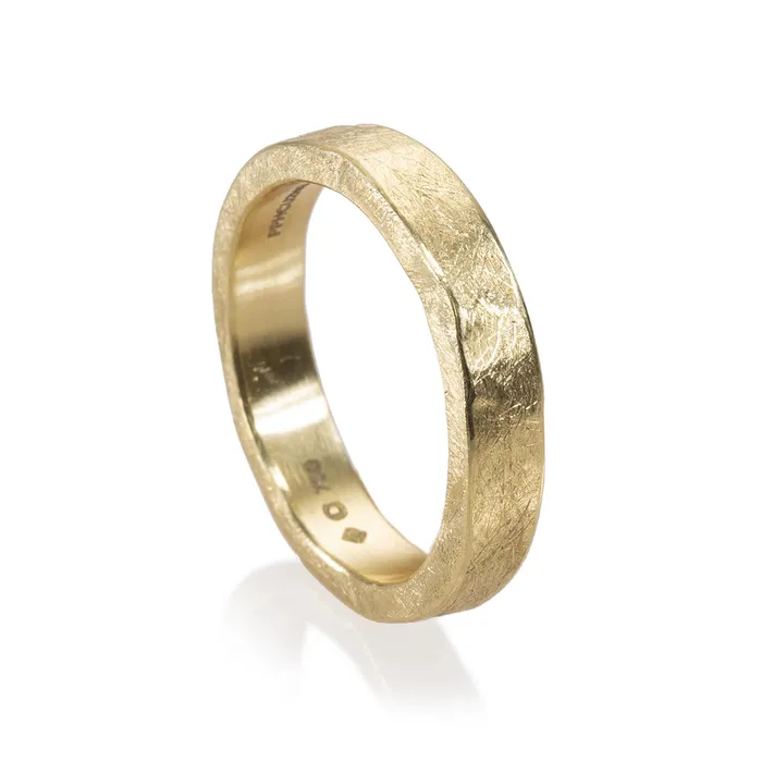 Todd Reed Rings Todd Reed 18K Yellow Gold 4mm Brushed Band