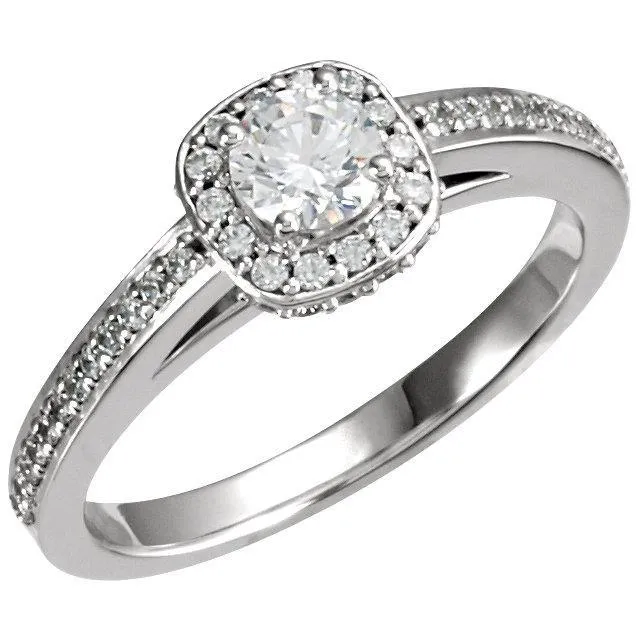190 Carat Round Natural Earth Mined Diamond Solitaire With Accents Halo Ring GB Rings 190 Carat Round Natural Earth Mined Diamond Solitaire With Accents Halo Ring GB Rings