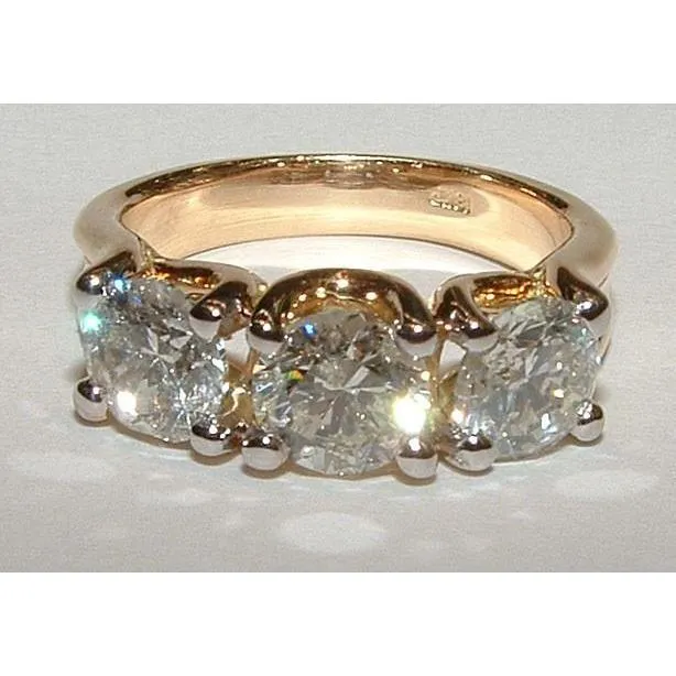 3 Carats Natural Earth Mined Diamond Engagement Ring 3 Stone Jewelry GB Rings 3 Carats Natural Earth Mined Diamond Engagement Ring 3 Stone Jewelry GB Rings