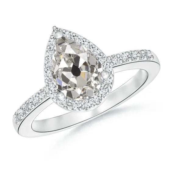Anniversary Halo Ring Pear Old European 3 Carats Jewelry Large Cutlet Natural Earth Mined Diamond HarryChadEntcom Rings Anniversary Halo Ring Pear Old European 3 Carats Jewelry Large Cutlet Natural Earth Mined Diamond HarryChadEntcom Rings