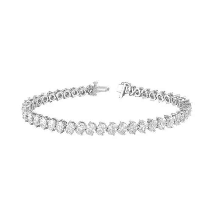Bracelets GB Oval Natural Earth Mined Diamond Tennis Bracelet Lady 1050 Carats White Gold Jewelry Bracelets GB Oval Natural Earth Mined Diamond Tennis Bracelet Lady 1050 Carats White Gold Jewelry